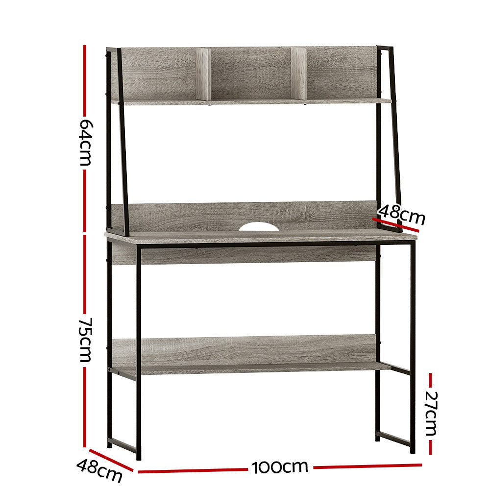 NNEDSZ Computer Desk Office Desks Study Table Workstation Bookshelf Storage by NNEDSZ