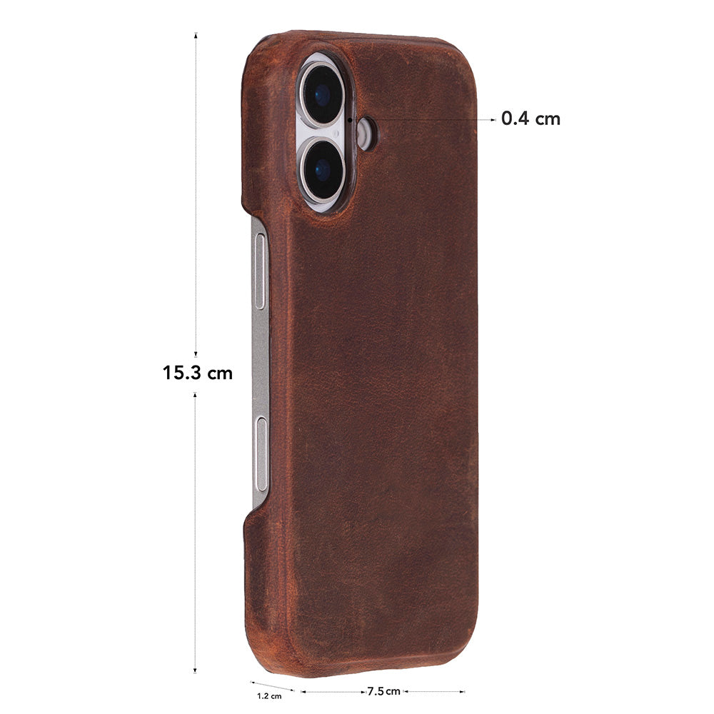 Toronata Leather Case For iPhone 17 With Full Grain Leather Slim Durable Design And Suede Lining by TORONATA