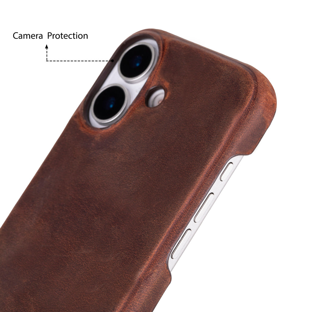 Toronata Leather Case For iPhone 17 With Full Grain Leather Slim Durable Design And Suede Lining by TORONATA