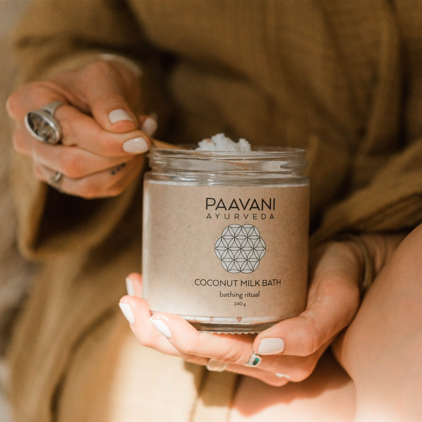 Coconut Milk Bath | Ayurvedic Herbal Soaking Ritual for Skin & Spirit by Paavani Ayurveda Skincare and Wellness