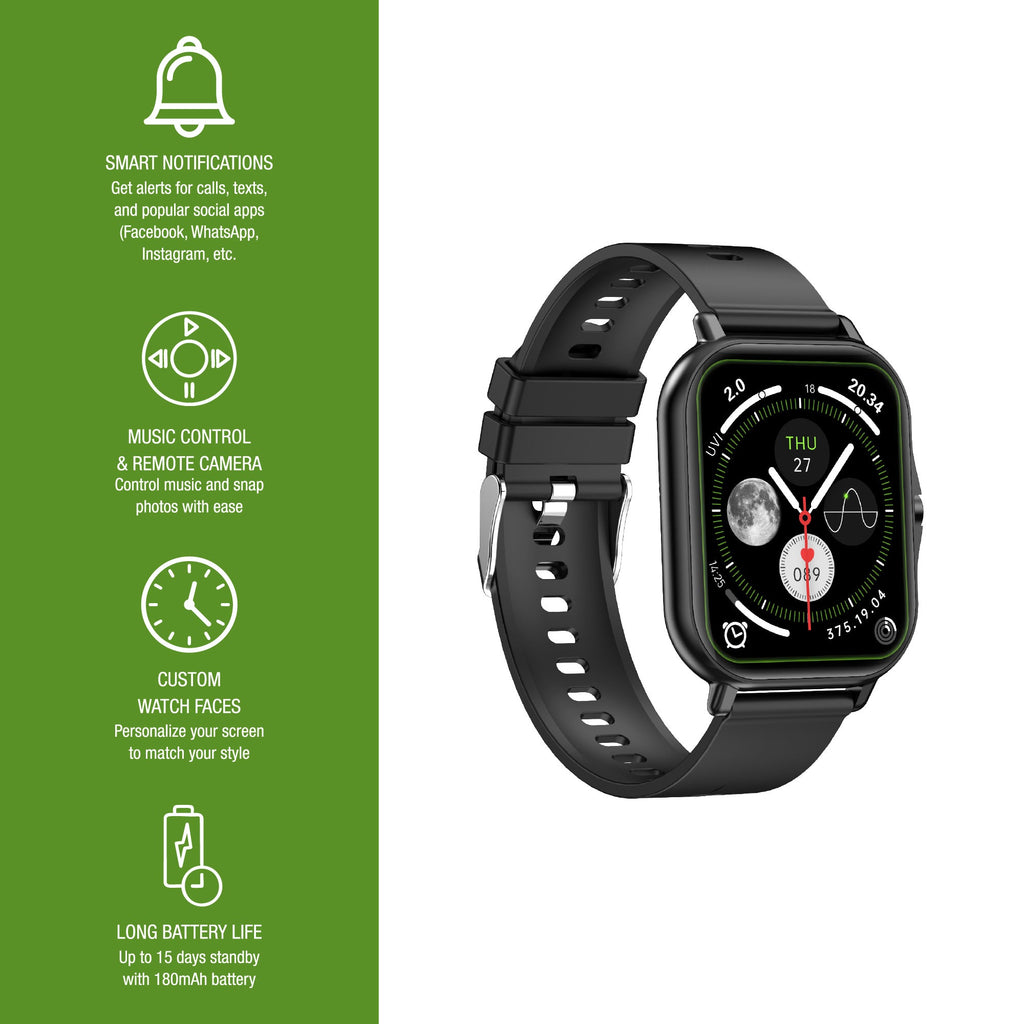 Smart Lifestyle Bundle: True Wireless Stereo Earbuds & All-in-One Bluetooth Smart Watch by Pursonic