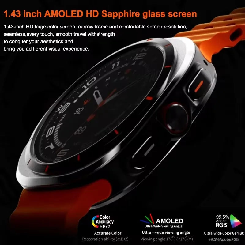 Waterproof Sports Smartwatch for Men (Orange) by OBA