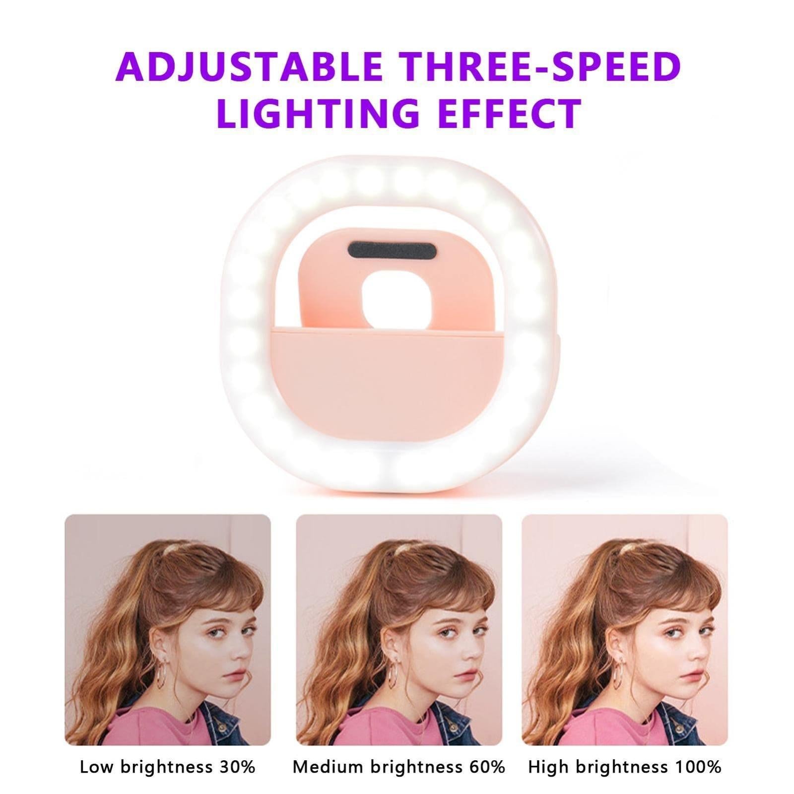 NNEIDS Rechargeable Clip-On Selfie Light For Mobile Phones - Blue by NNEIDS