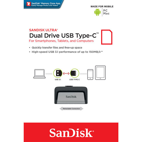 NNEDSZ 256GB Dual USB 3.1 Type-C Flash Drive -SDDDC2-256G by NNEDSZ