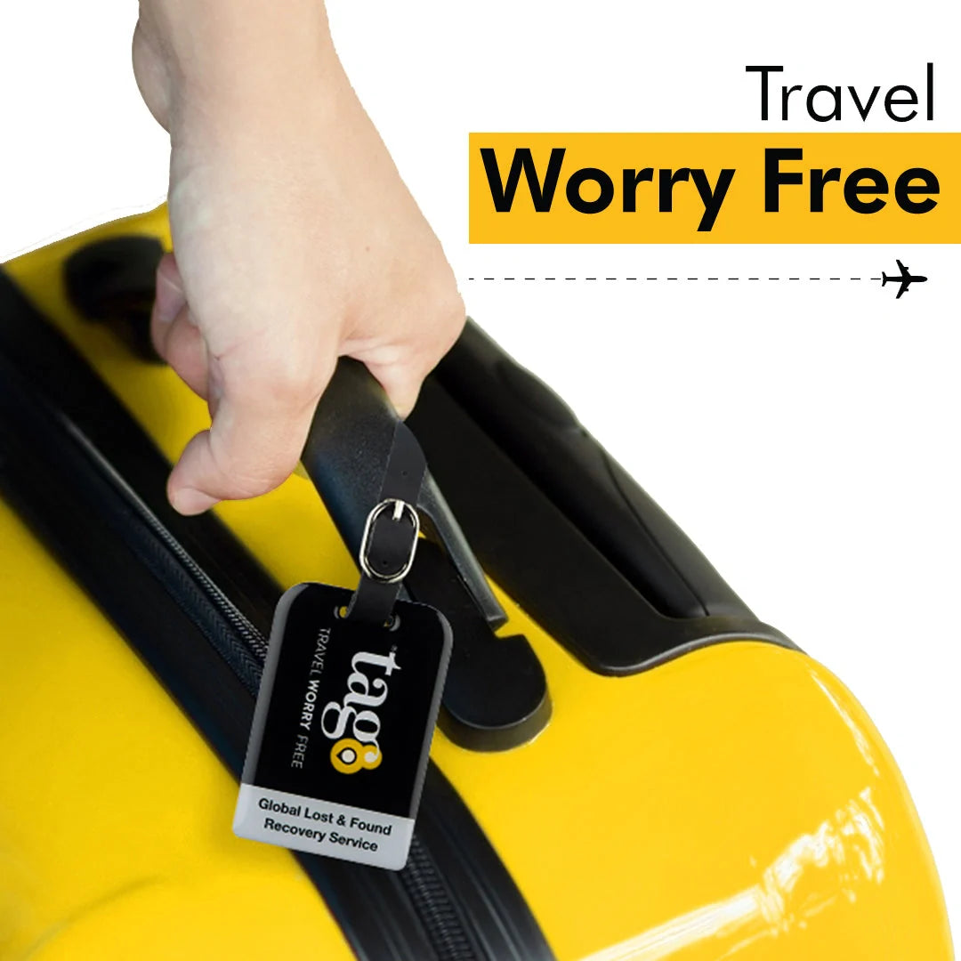 Bag Security Tag With Online Contact Details Update And Real Time Lost Luggage Alerts For Travel by Global Lost Recovery Service | 2800+ Airports worldwide
