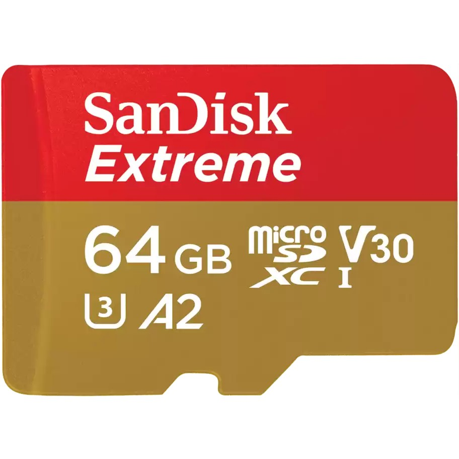 Pamäťová karta micro SD SANDISK EXTREME 64GB 200/90 V3 (SDSQXAH-064G-GN6MA) by SANDISK