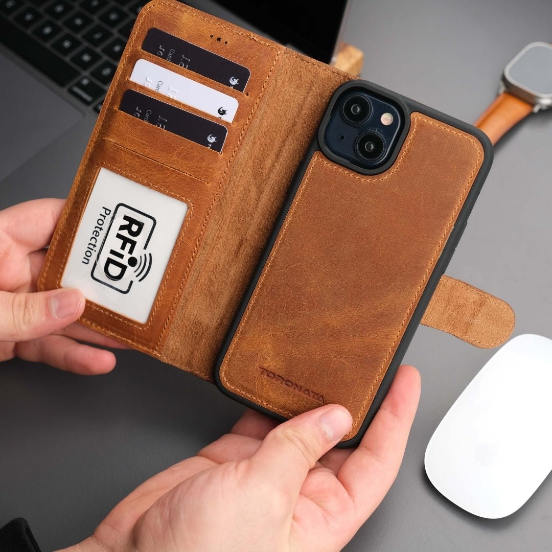 Casper iPhone 17 Leather Wallet Case – MagSafe Compatible by TORONATA
