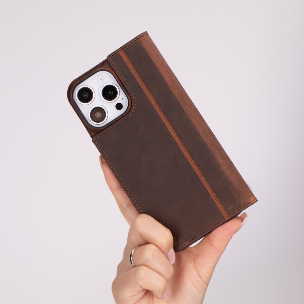 Decatur Leather iPhone 16 Pro Max Folio Case by TORONATA