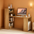 Modern Compact Computer Desk with Storage Shelves and Workstation by ShipItFurniture