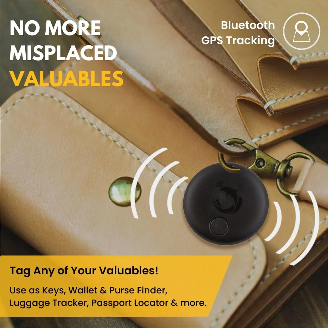 Dolphin Pro by Most versatile tracker | Pair with keys, bags, toys and more | 6 months battery life - replaceable battery