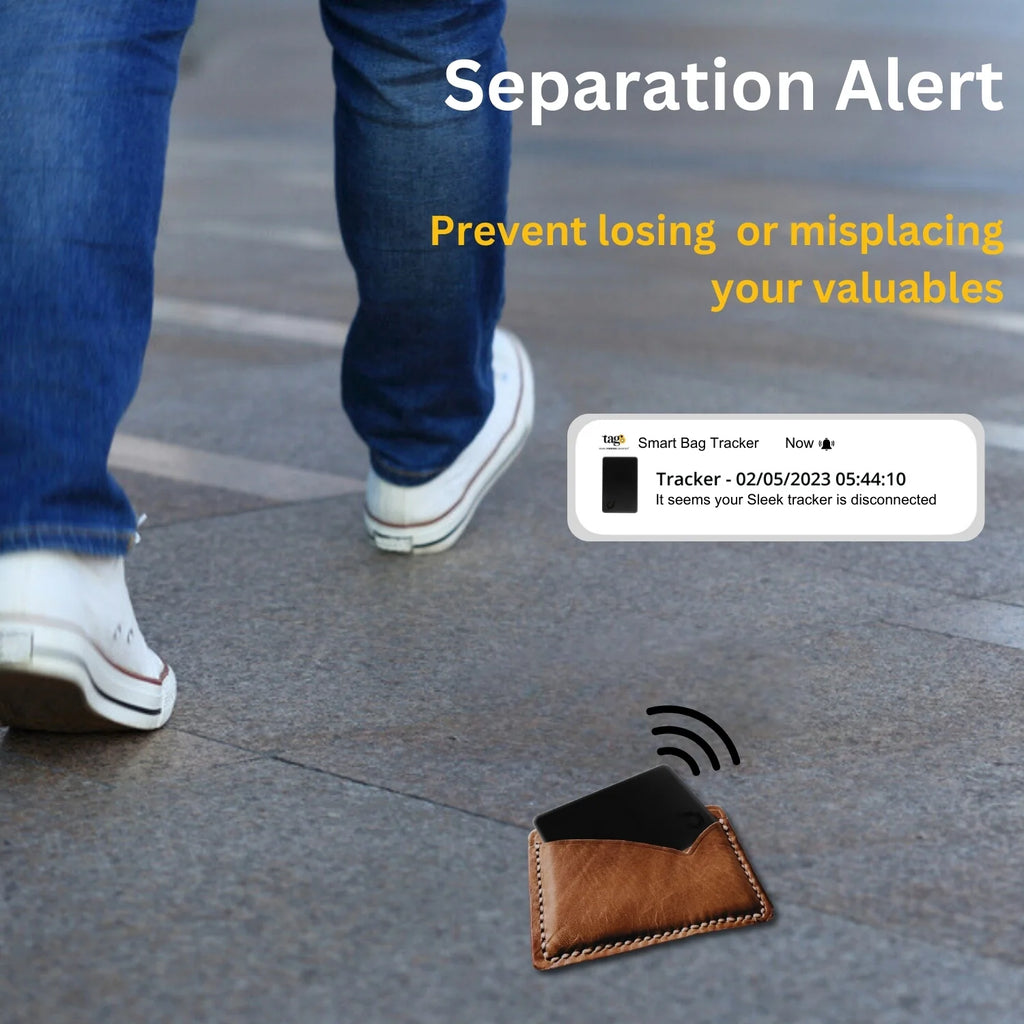 Dolphin Smart Tracker Sleek by Slide into wallets, passports and where space is limited | 3 yrs battery life