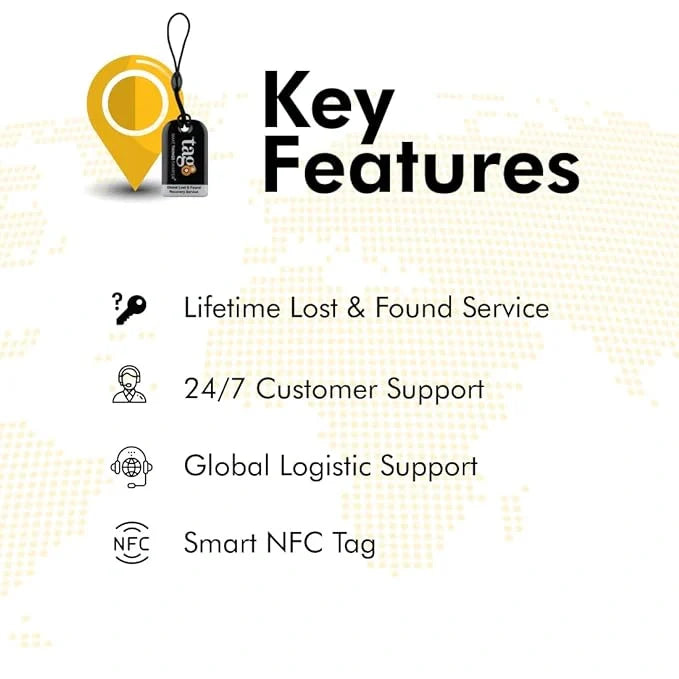 Key Security tag by Key Tag I Pair with keys, bags, toys and more