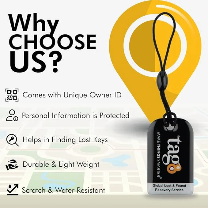 Key Security tag by Key Tag I Pair with keys, bags, toys and more