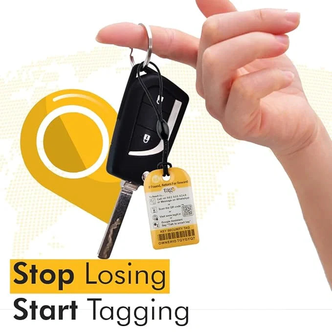 Key Security tag by Key Tag I Pair with keys, bags, toys and more