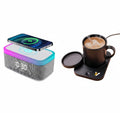 Desk-to-Bedside Power & Comfort Bundle – Sip & Charge 2-in-1 Mug Warmer + 5-in-1 Wireless Charging Alarm Clock Speaker by Pursonic